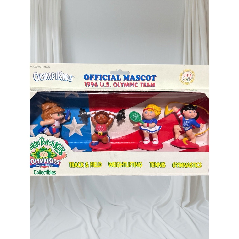 1996 Cabbage Patch Kids Olympikids Figures New In Box Sealed With Mattel Sticker